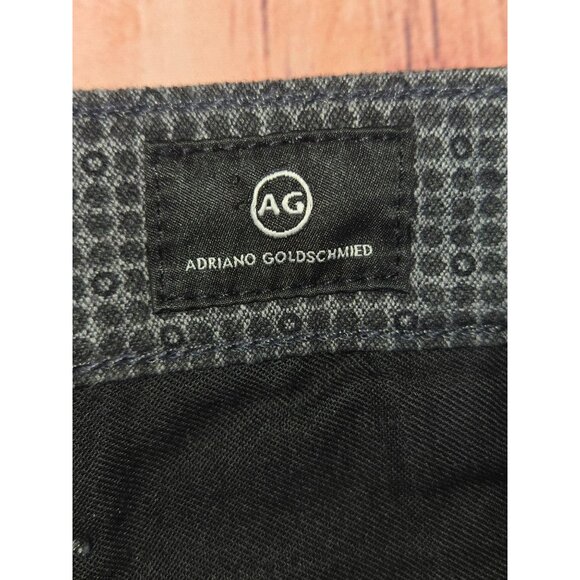 Adriano Goldschmied Marshall Slim Trousers 38x31 Gray Houndstooth Pattern - Picture 5 of 9